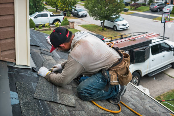 Professional Flat Roof Repair technician working in Bush, LA